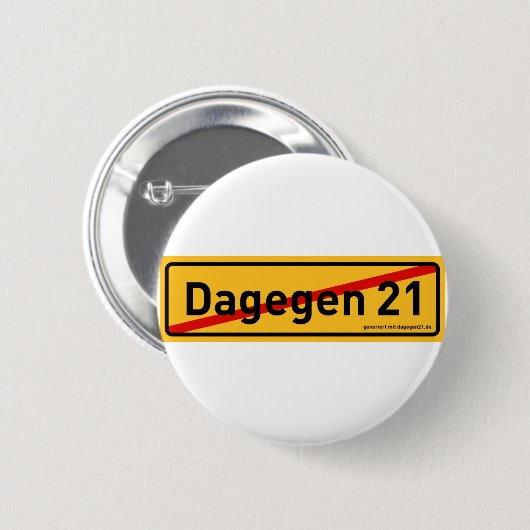 dagegen21.de Button 缶バッジ (正面&裏面)