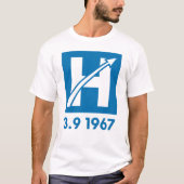 Dagen H 1967 Sweden Traffic Switch Historic Blue T Tシャツ (正面)