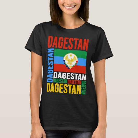 Dagestan Flag Dagestan Is My Home Dagestan Love Da Tシャツ (正面)