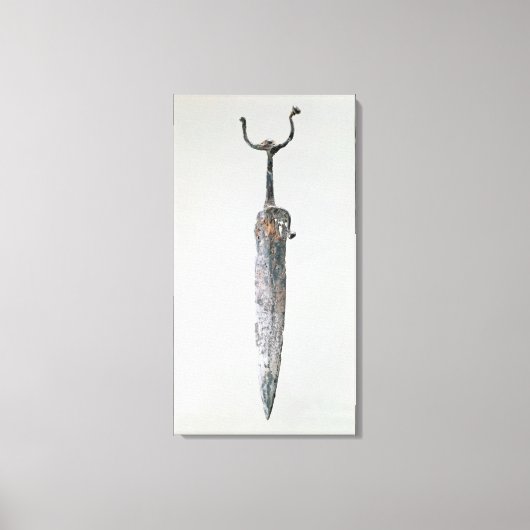 Dagger、Halstatt Culture、紀元前750-450年 キャンバスプリント (正面)