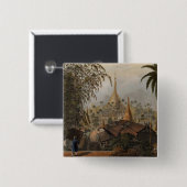 Dagonの素晴らしい塔および隣接したScenerの眺め 缶バッジ (正面&裏面)