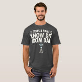Dah Ham Radio Morse Code CW Operator_1からの編集 Tシャツ (正面フル)