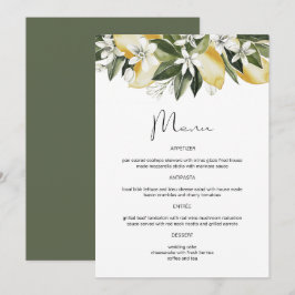 DAHLIAウォーターカラーレモンシトラスフルーツフローラメニュー メニュー