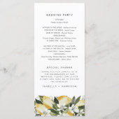 DAHLIAウォーターカラーレモンフローラロン結婚式 プログラム (裏面)