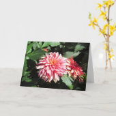 Dahliaグリーティングカード カード (黄色い花)