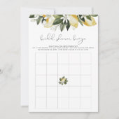 DAHLIAレモンブライダルシャワービンゴゲーム招待状 招待状 (正面)