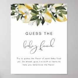 DAHLIAレモンベビー食品ベビーシャワーを推測 ポスター