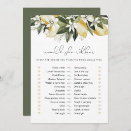 DAHLIAレモン彼女はむしろブライダルゲーム 招待状