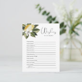 DAHLIAレモン柑橘系フルーツウィッシュベビーゲーム エンクロージャーカード (スタンド正面)