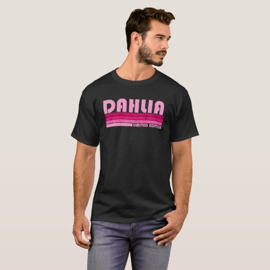 DAHLIA名パーソナライズされたレトロヴィンテージ80S 90S BIR Tシャツ (正面フル)