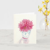 「Dahlia」グリーティングカード カード (黄色い花)