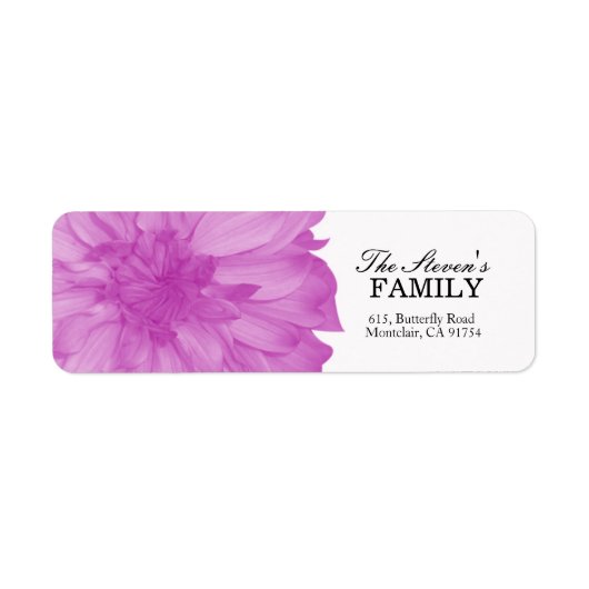 Dahlia -フローララベル ラベル (正面)