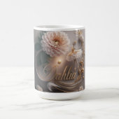 Dahlia Ballet Bloom Floral Art Design コーヒーマグカップ (中央)