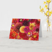 Dahlia Collage カード (黄色い花)