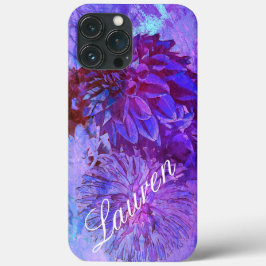 Dahlia Delight in Beautiful Blues Phone Case iPhone 13 Pro Maxケース