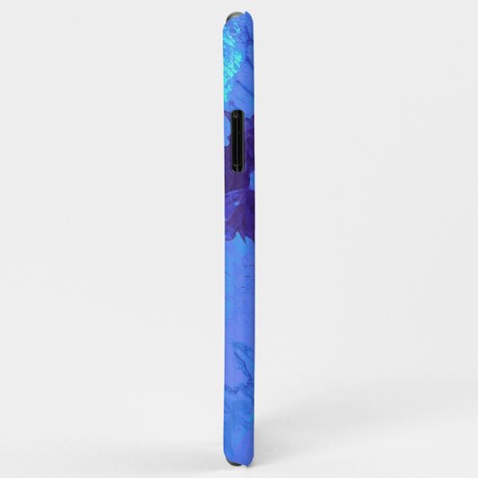 Dahlia Delight in Beautiful Blues Phone Case Case-Mate iPhoneケース (裏面/右)