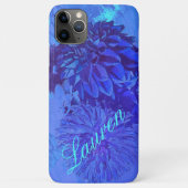 Dahlia Delight in Beautiful Blues Phone Case Case-Mate iPhoneケース (裏面)