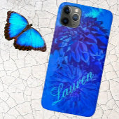 Dahlia Delight in Beautiful Blues Phone Case Case-Mate iPhoneケース