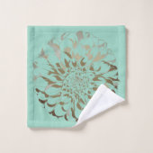 Dahlia floral bathroom towel set バスタオルセット (ウォッシュタオル)