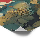 Dahlia Floral Print Botanical Garden Wall Art 10 ポスター (角)