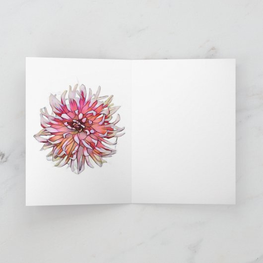 DAHLIA FLOWER カード (内部)