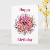 DAHLIA FLOWER カード (黄色い花)