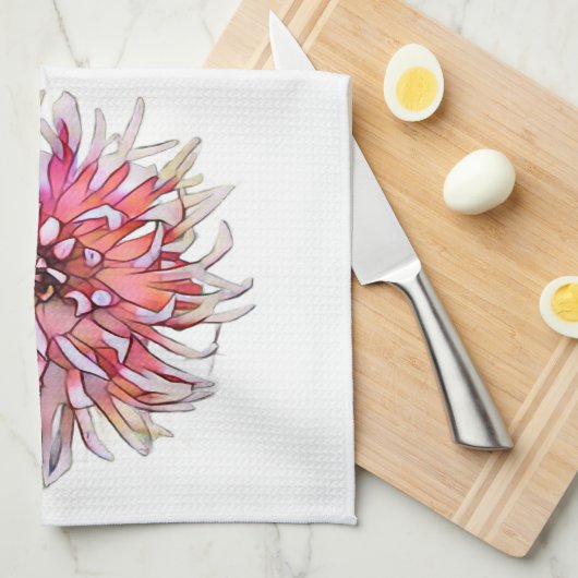 DAHLIA FLOWER キッチンタオル (四つ折り)