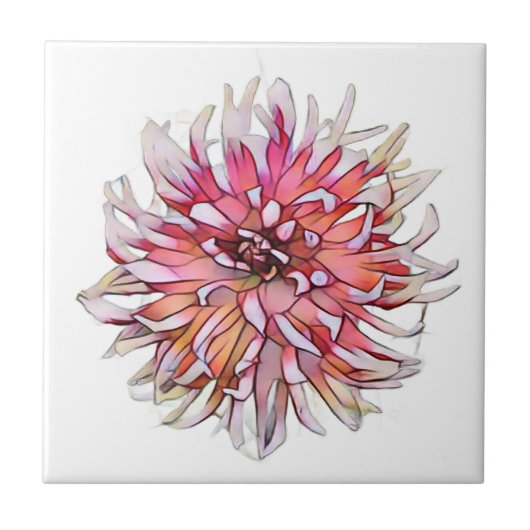 DAHLIA FLOWER タイル (正面)