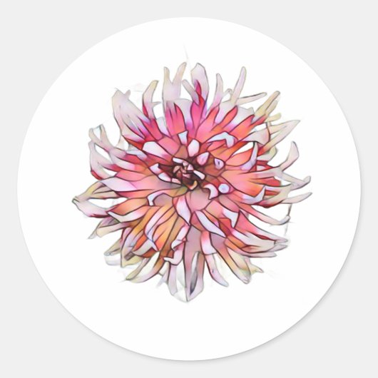 DAHLIA FLOWER ラウンドシール (正面)