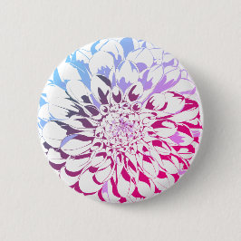 Dahlia flower button - violet tones 缶バッジ