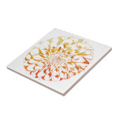 Dahlia flower ceramic tile - rusty tones タイル (側面)