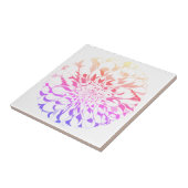 Dahlia flower ceramic tile - violet tones タイル (側面)
