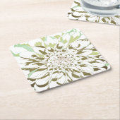 Dahlia flower paper coaster set スクエアペーパーコースター (アングル)