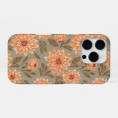 Dahlia Flower Pattern iPhoneケース (裏面横)