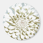 Dahlia flower refrigerator magnet マグネット (正面)