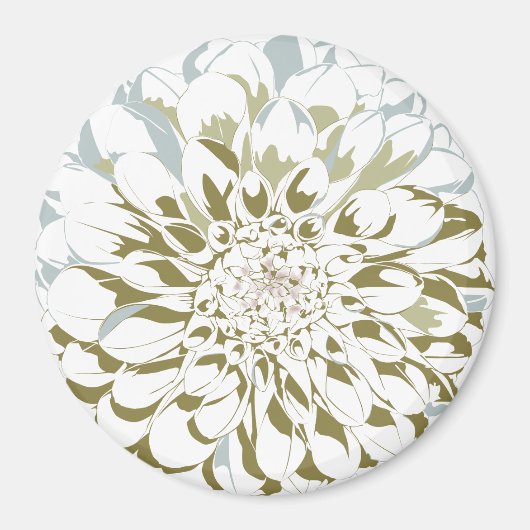 Dahlia flower refrigerator magnet マグネット (正面)
