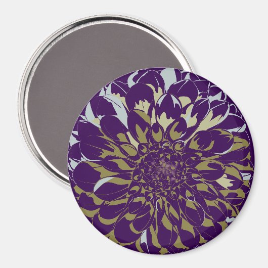 Dahlia flower refrigerator magnet マグネット (正面/裏面)