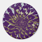 Dahlia flower refrigerator magnet マグネット (正面)