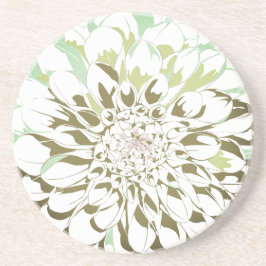 Dahlia flower stone coaster - round コースター