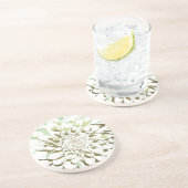 Dahlia flower stone coaster - round コースター (側面)