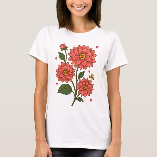 Dahlia Flower Tシャツ (正面)