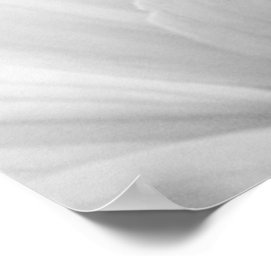 Dahlia Petals Black and White ポスター (角)