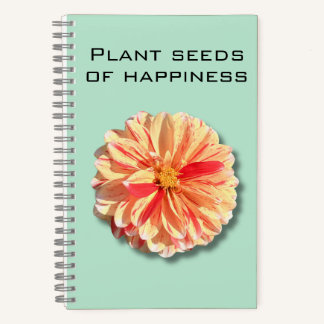 Dahlia Plant Seeds of Happiness Notebook ノートブック