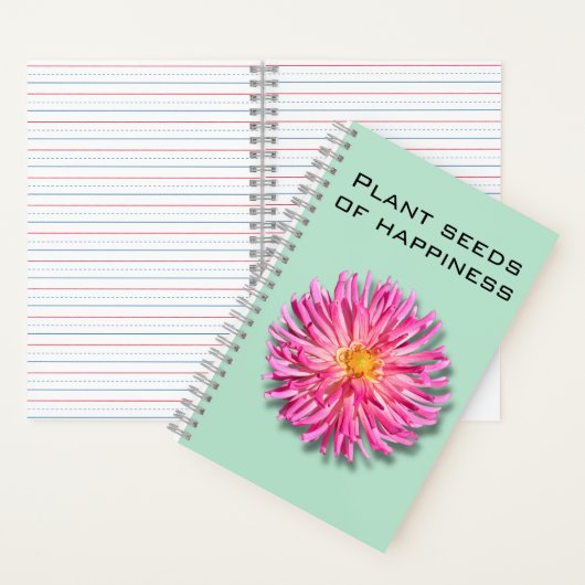 Dahlia Plant Seeds of Happiness Notebook ノートブック (内側)