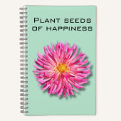 Dahlia Plant Seeds of Happiness Notebook ノートブック (正面)