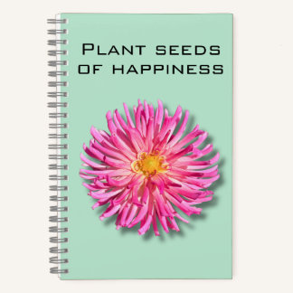 Dahlia Plant Seeds of Happiness Notebook ノートブック