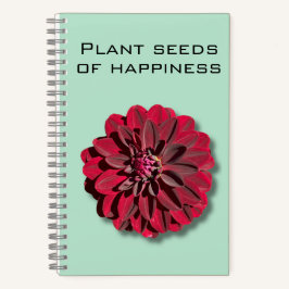Dahlia Plant Seeds of Happiness Notebook ノートブック