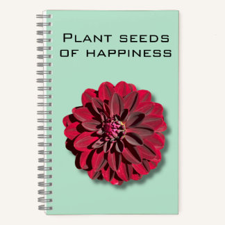 Dahlia Plant Seeds of Happiness Notebook ノートブック