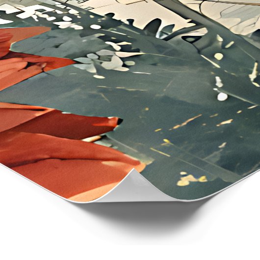 Dahlias and Ferns ポスター (角)