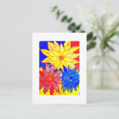 Dahlias Contrasting  ポストカード (スタンド正面)